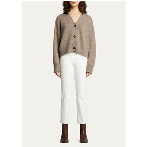 AMO Jean Bella Slight Boot Extra High Rise White Oak Released Hem Sz 31 NEW